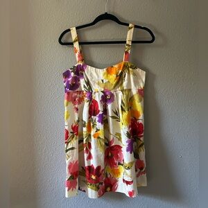 Forever 21 Floral Mini Dress - White, Red, Yellow, Purple